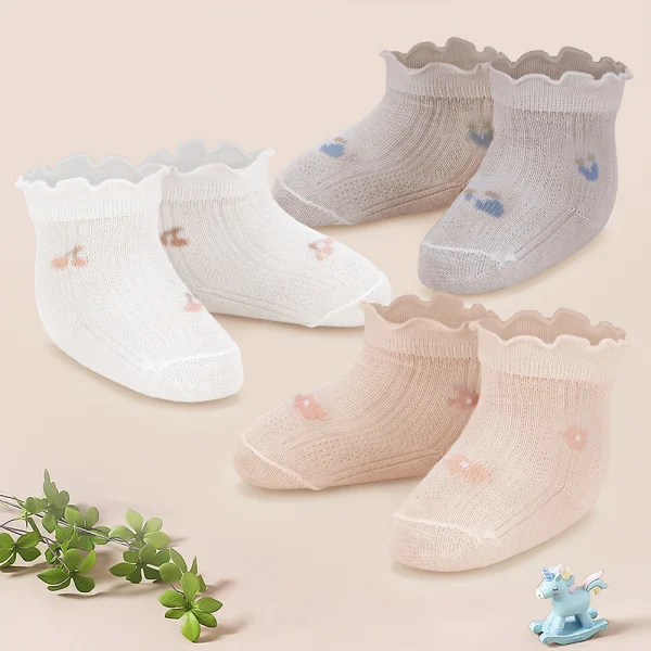 Set 3 đôi vớ Animo M522007-50 (0-12M,nhiều màu)