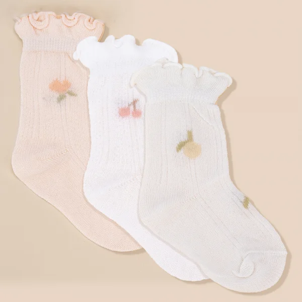 Set 3 đôi vớ Animo M522007-50 (0-12M,nhiều màu)