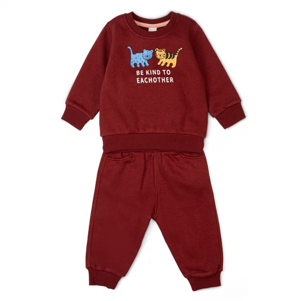 Bộ bé trai dài đông Mèo con Animo ST1022031 (6M-3Y,Đỏ)