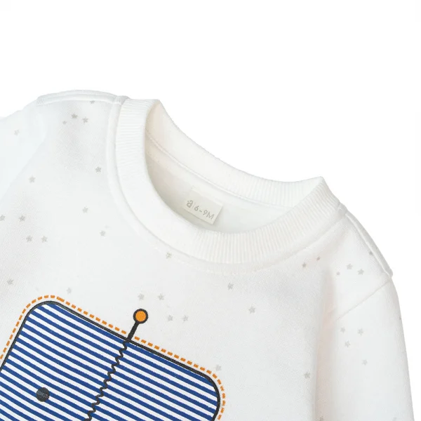 Bộ bé trai dài đông Robot Animo ST1022029 (6M-3Y,Trắng)