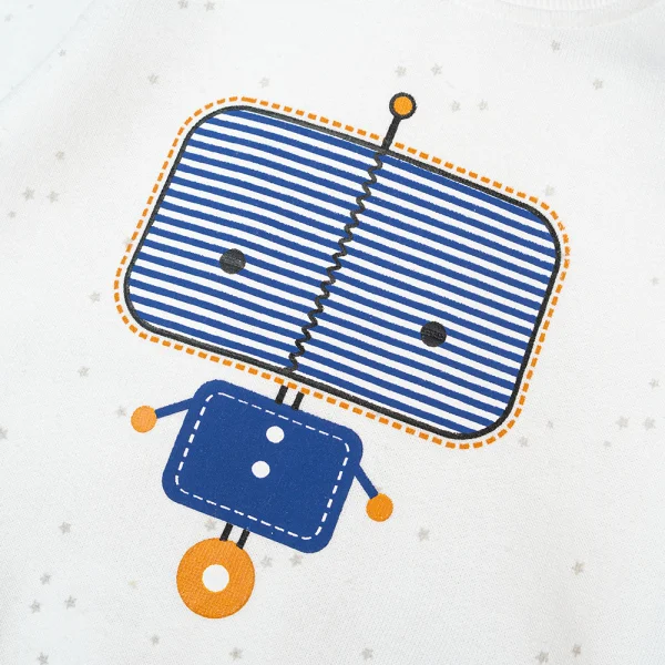 Bộ bé trai dài đông Robot Animo ST1022029 (6M-3Y,Trắng)