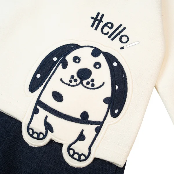 Bộ bé trai dài đông Cún hello Animo ST1022028 (6M-3Y,Trắng)