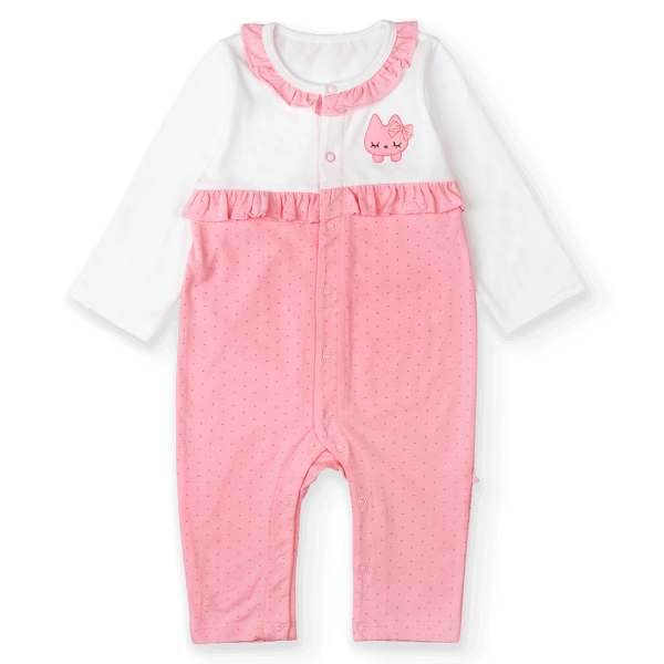Bodysuit bé gái dài BST Nhảy múa cùng mèo Animo KK822039_546 (0-12M,Hồng)