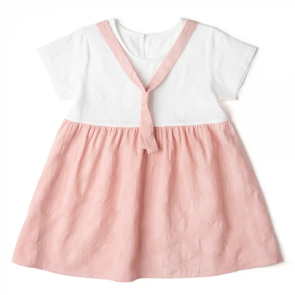 Đầm vải bé gái có nơ Animo TX1022024 (6M-3Y,Hồng)