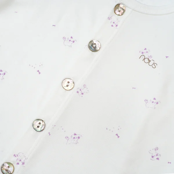 Bộ tính năng dài Nous_Animo NA1022011 (0-24M,Trắng ht Cún)