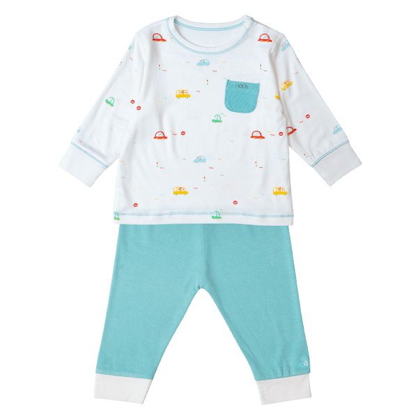 Bộ tính năng dài Nous_Animo NA1022010 (0-24M,Trắng ht Thành phố)