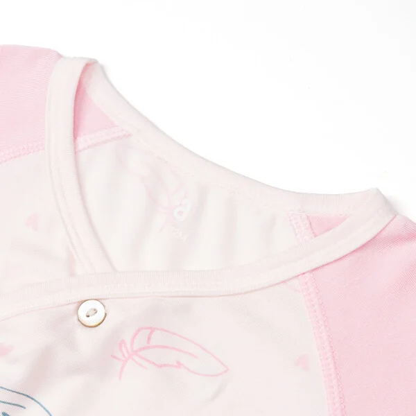 Bộ sơ sinh tính năng ngắn, vải modal BST Thiên Nga Animo BMC822073 (0-12M,Hồng)