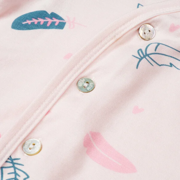 Bộ sơ sinh tính năng ngắn, vải modal BST Thiên Nga Animo BMC822073 (0-12M,Hồng)