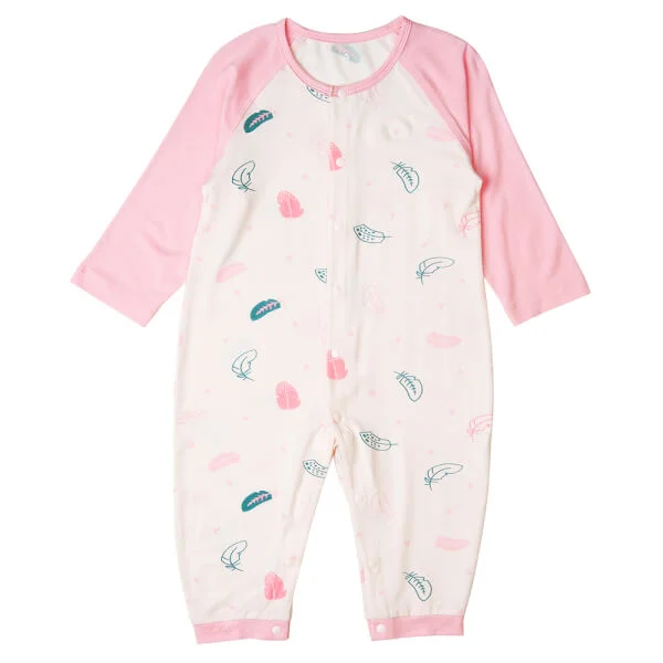 Bodysuit tính năng dài, vải modal BST Thiên Nga Animo BMC822085 (0-12M,Hồng)