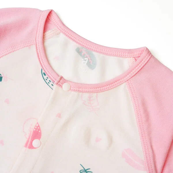 Bodysuit tính năng dài, vải modal BST Thiên Nga Animo BMC822085 (0-12M,Hồng)