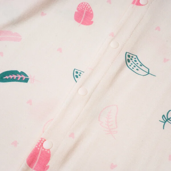 Bodysuit tính năng dài, vải modal BST Thiên Nga Animo BMC822085 (0-12M,Hồng)