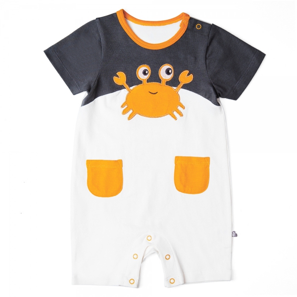 Bodysuit bé trai đùi Bst Cua sốt trứng muối Animo KK822024_518 (0-12M,Xám)