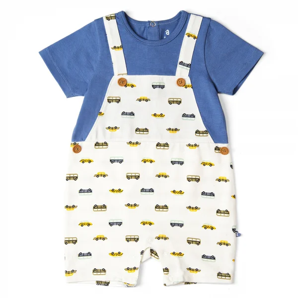 Bodysuit bé trai đùi Bst Xe buýt nhiều màu Animo KK822030_526 (0-12M,Xanh dương)