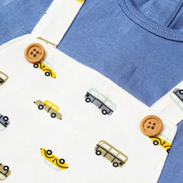 Bodysuit bé trai đùi Bst Xe buýt nhiều màu Animo KK822030_526 (0-12M,Xanh dương)