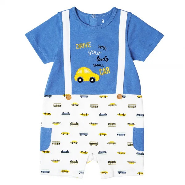 Bodysuit bé trai đùi Bst Xe buýt nhiều màu Animo KK822029_525 (0-12M,Xanh dương)