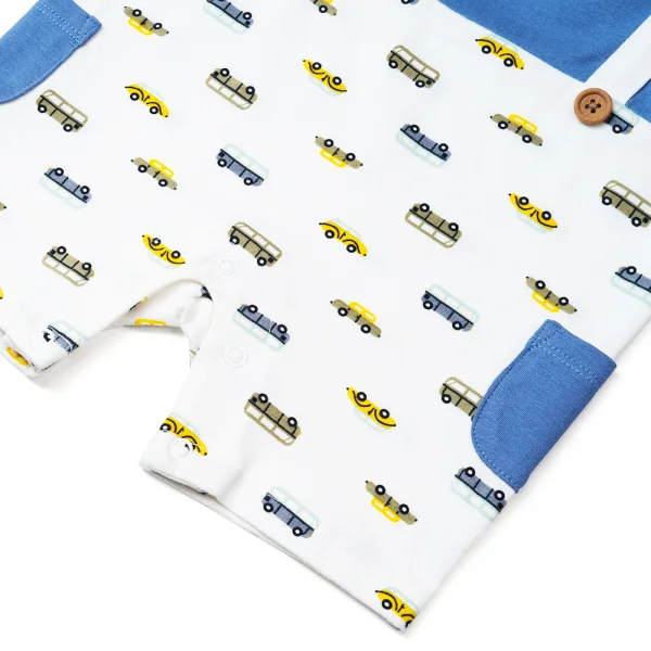 Bodysuit bé trai đùi Bst Xe buýt nhiều màu Animo KK822029_525 (0-12M,Xanh dương)