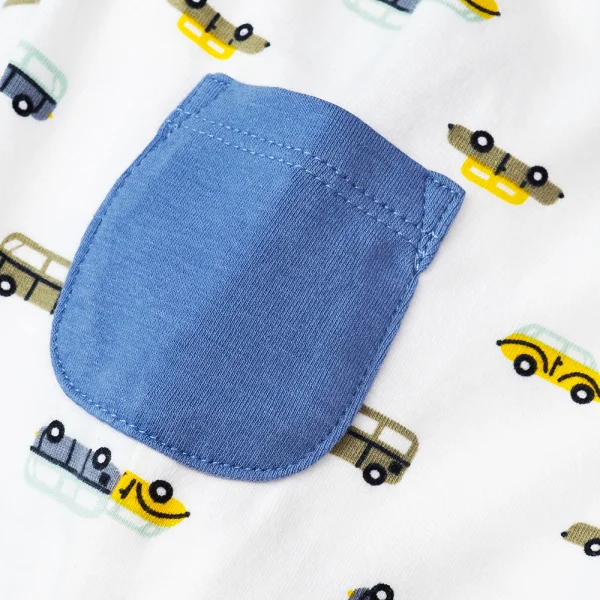 Bodysuit bé trai đùi Bst Xe buýt nhiều màu Animo KK822029_525 (0-12M,Xanh dương)