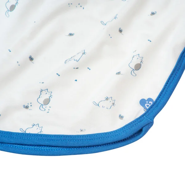 Bộ tính năng ngắn Nous_Animo NA1022006 (0-24M,Trắng ht Mèo xanh)