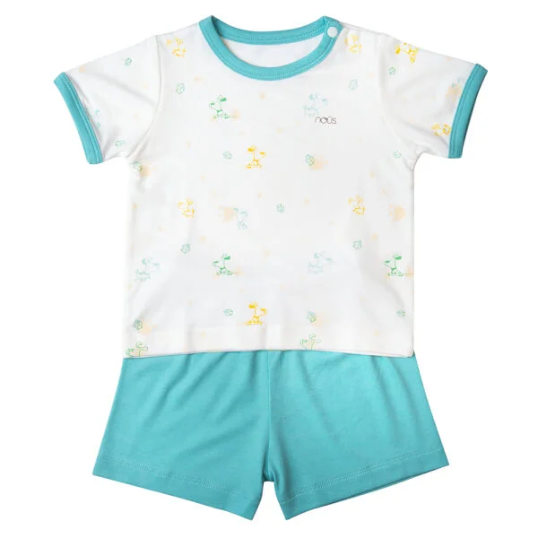 Bộ tính năng ngắn Nous_Animo NA1022004 (0-24M,Trắng ht Cún xanh)