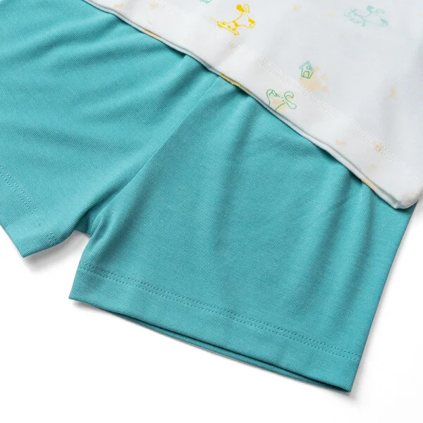 Bộ tính năng ngắn Nous_Animo NA1022004 (0-24M,Trắng ht Cún xanh)