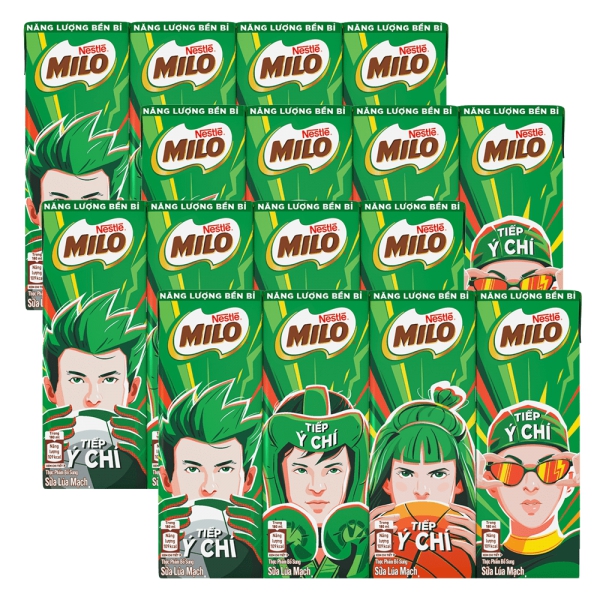 Combo 4 thức uống lúa mạch uống liền Nestle Milo 180ml - Lốc 4 hộp