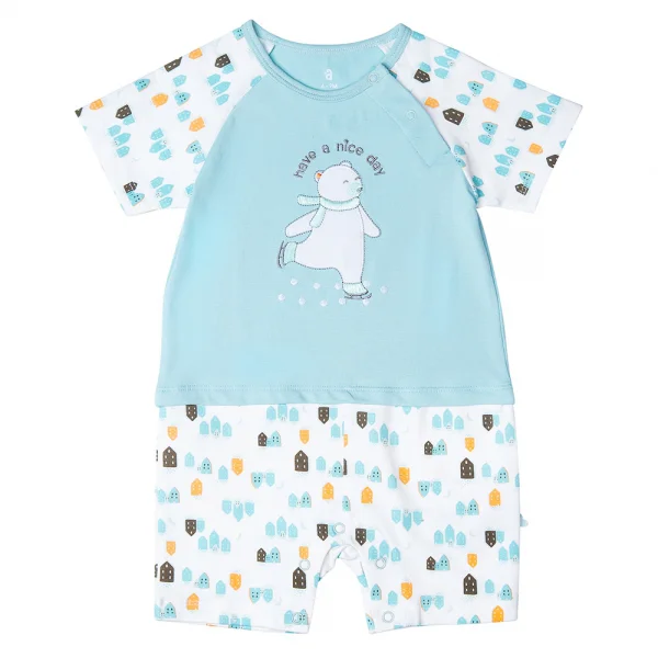Bodysuit bé trai đùi Bst Ngôi nhà của Gấu Animo KK822020_512 (0-12M,Xanh ngọc)