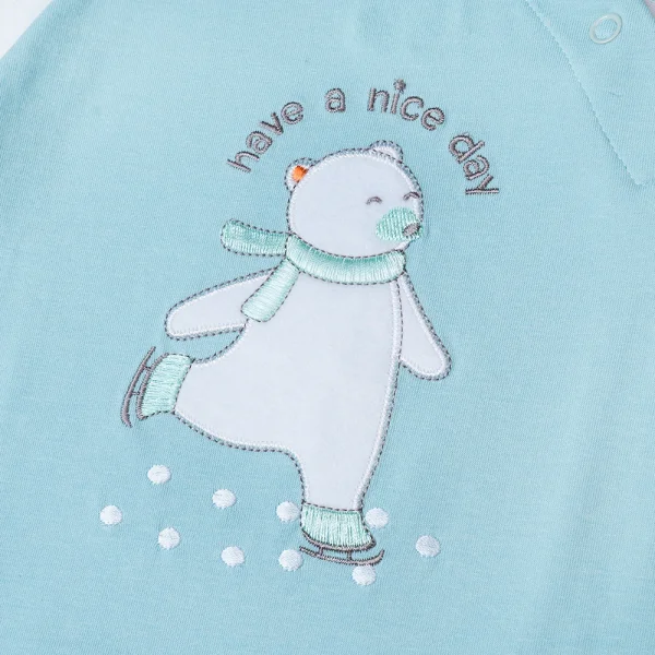 Bodysuit bé trai đùi Bst Ngôi nhà của Gấu Animo KK822020_512 (0-12M,Xanh ngọc)