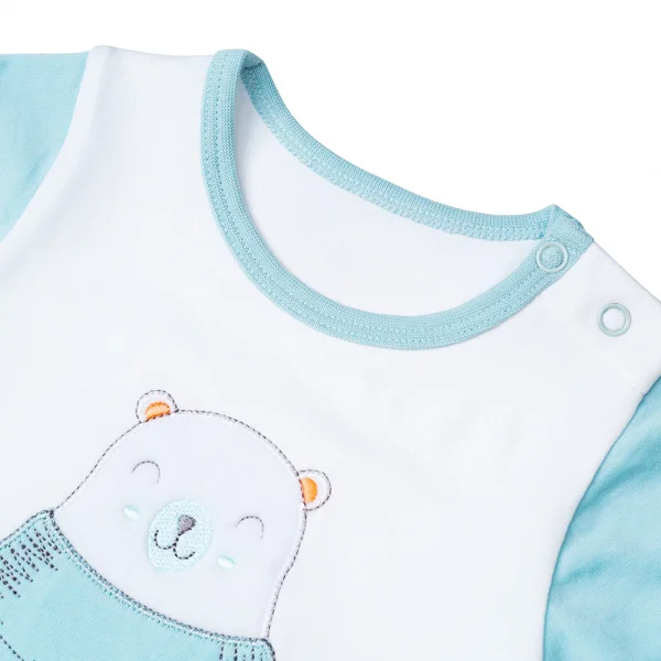 Bodysuit bé trai đùi Bst Ngôi nhà của Gấu Animo KK822019_510 (0-12M,Xanh ngọc)