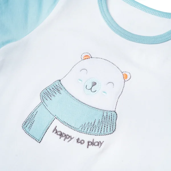 Bodysuit bé trai đùi Bst Ngôi nhà của Gấu Animo KK822019_510 (0-12M,Xanh ngọc)