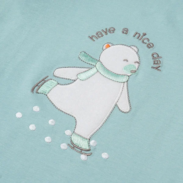 Bodysuit bé trai tam giác Bst Ngôi nhà của Gấu Animo KK822018_508 (0-12M,Xanh ngọc)