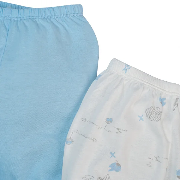 Cặp quần sơ sinh dài Animo DT622013 (NB-12M,Xanh biển_Trắng)