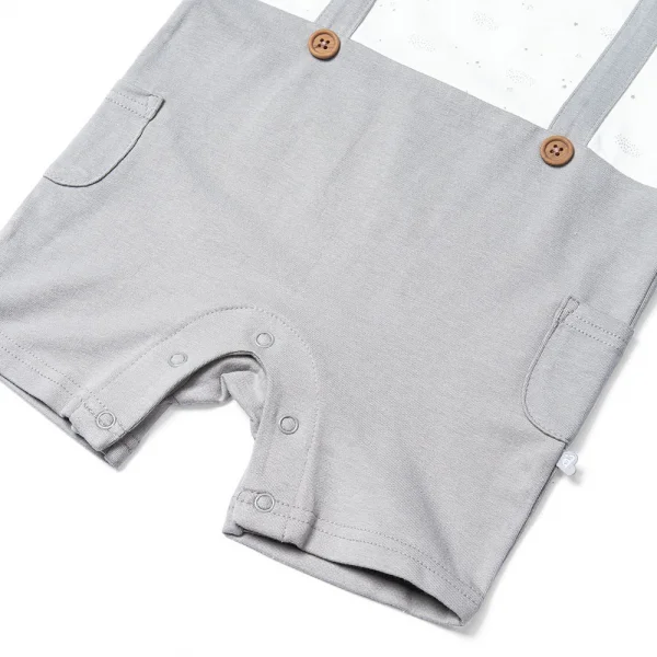 Bodysuit bé trai đùi, Bst Cừu mộng mơ Animo KK922043 (0-12M,Xám_trắng)