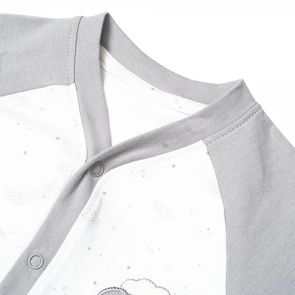 Bodysuit bé trai đùi, Bst Cừu mộng mơ Animo KK922041 (0-12M,Xám_trắng)