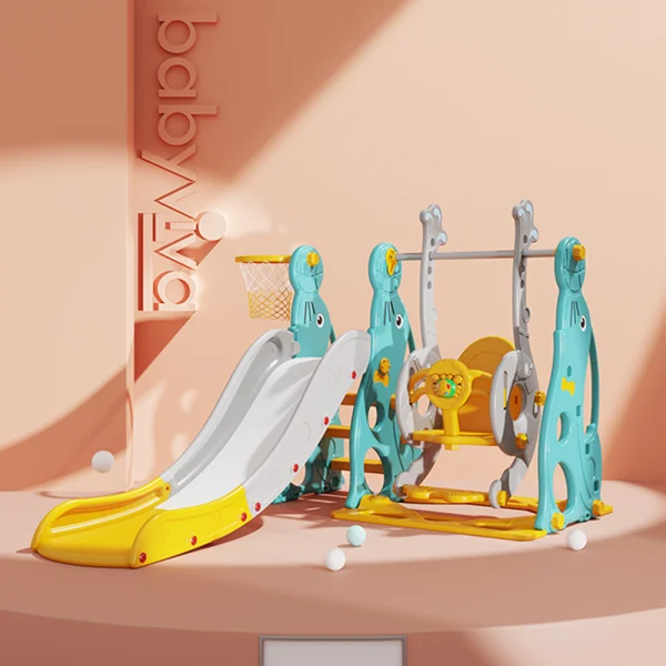 Cầu tuột, xích đu cho bé 2in1 có nhạc Animo WM19020-5