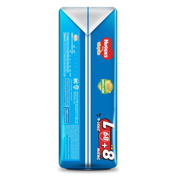 Tã quần Huggies Dry Pants gói cực đại (L, 9-14kg, 68 miếng) (Sản phẩm sẽ được giao với bao bì ngẫu nhiên)