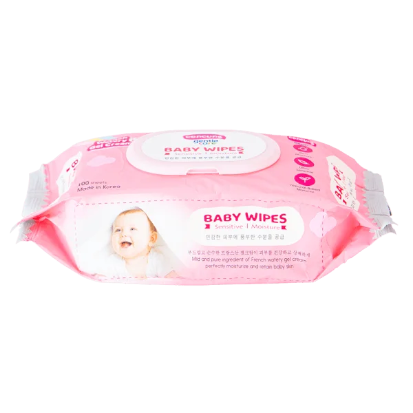 Khăn ướt ConCung Gentle Care Hàn Quốc cho da nhạy cảm, 100 tờ (màu hồng, giao bao bì ngẫu nhiên)