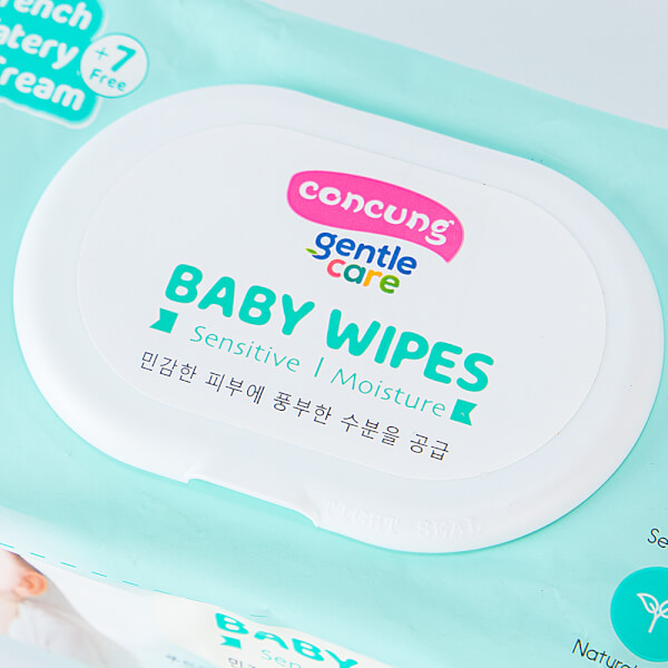 Combo 5 khăn ướt ConCung Gentle Care Hàn Quốc cho da nhạy cảm, 100 tờ (màu xanh)