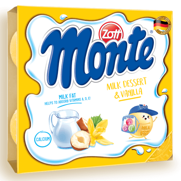 Váng sữa Zott Monte hương Vani 4x55g