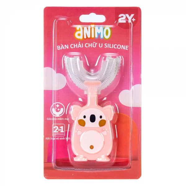 Bàn chải chữ U Silicone Animo (Hồng)