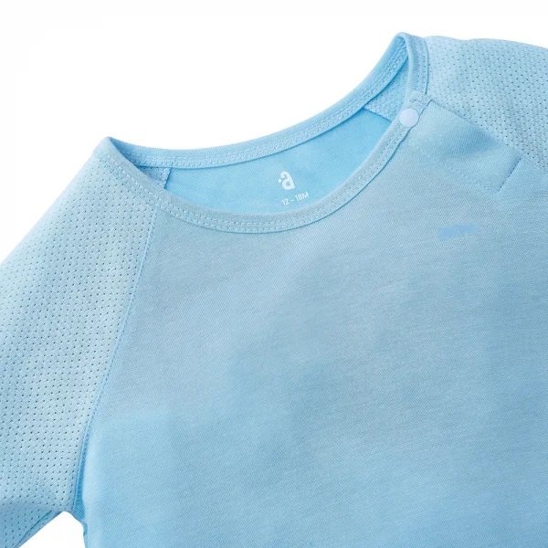 Bộ sơ sinh tính năng ngắn, vải lưới Animo I0322014 (12-24M,Xanh)