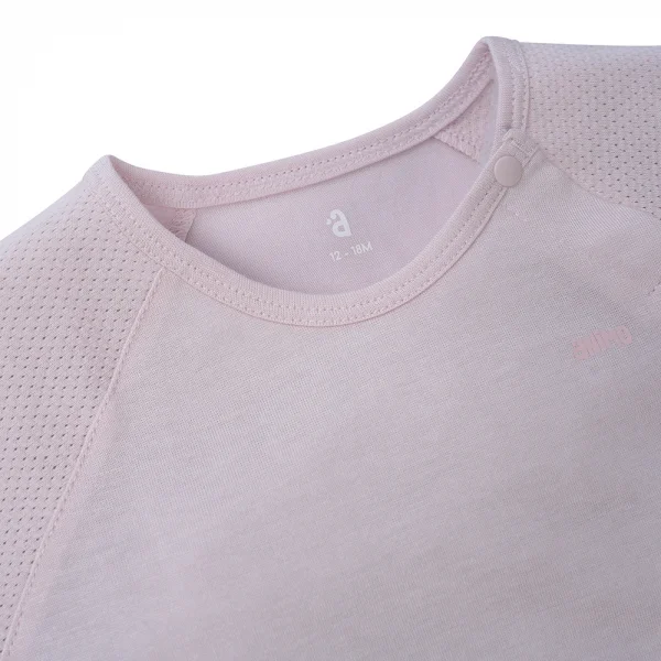 Bộ sơ sinh tính năng ngắn, vải lưới Animo I0322013 (12-24M,Hồng )