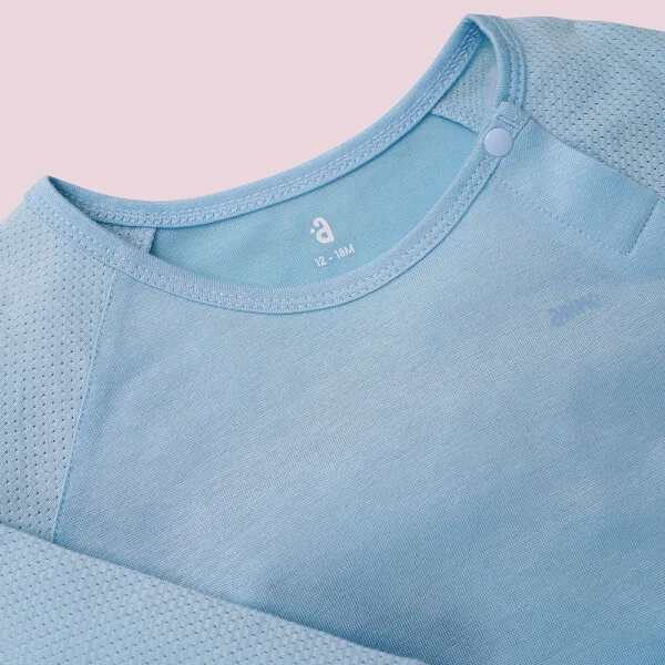 Bộ sơ sinh tính năng dài, vải lưới Animo I0322024 (12-24M,Xanh)