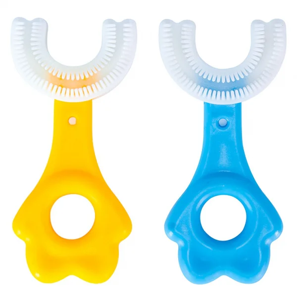 Bộ 2 bàn chải chữ U TPE Animo  (Xanh dương, vàng, M5872)