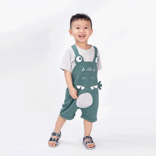 Bộ yếm bé trai ngắn Bst Cá sấu lùn Animo VĐ1122086 (6M-6Y,Xanh)