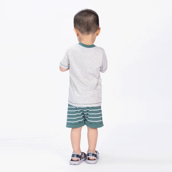 Bộ bé trai ngắn Bst Cá sấu lùn Animo VĐ1122085 (6M-6Y,Xanh)