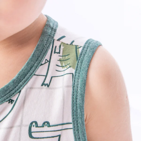 Bộ bé trai ngắn Bst Cá sấu lùn Animo VĐ1122082 (6M-6Y,Xanh)