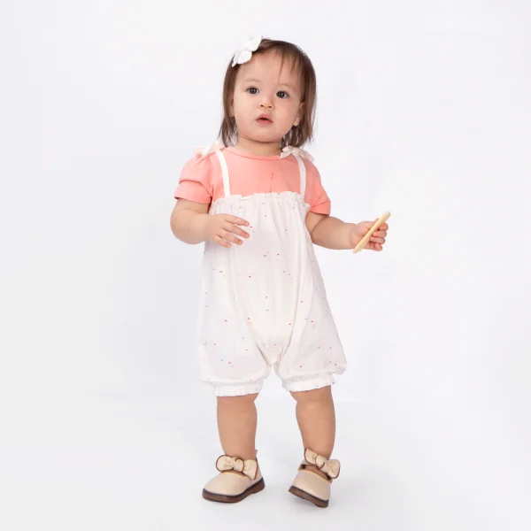 Bodysuit bé gái đùi, Bst Bé Anh Đào Animo KK922053 (0-12M,Trắng họa tiết_hồng)