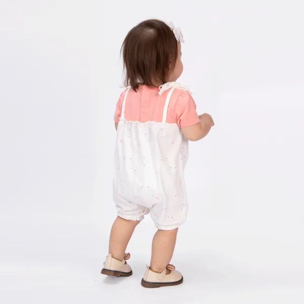 Bodysuit bé gái đùi, Bst Bé Anh Đào Animo KK922053 (0-12M,Trắng họa tiết_hồng)