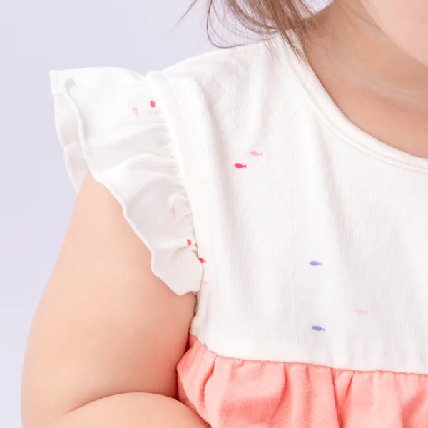 Bodysuit bé gái đùi, Bst Bé Anh Đào Animo KK922051 (0-12M,Trắng họa tiết_hồng)