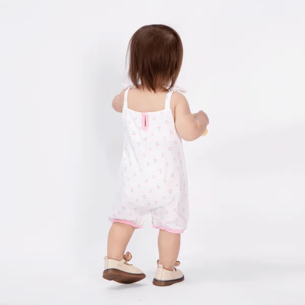 Bodysuit bé gái đùi, Bst Bé Anh Đào Animo KK922050 (0-12M,Trắng họa tiết_hồng)